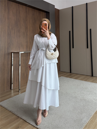 Saher Kat Kat Elbise Ekru (4422)