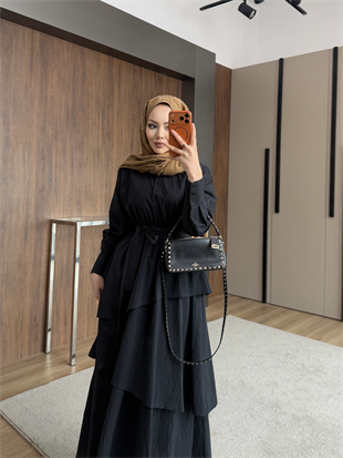 Seher Kat Kat Elbise Siyah (4422)