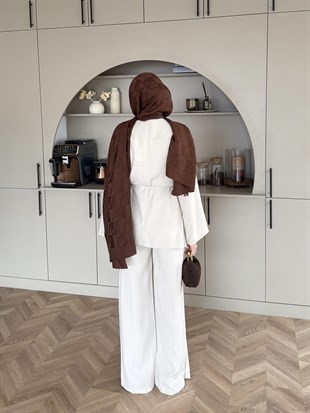 Sakura Pileli Modal Takım Bej (4457)