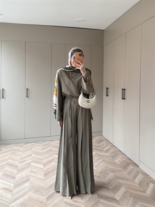 Sakura Pileli Modal Takım Haki (4457)