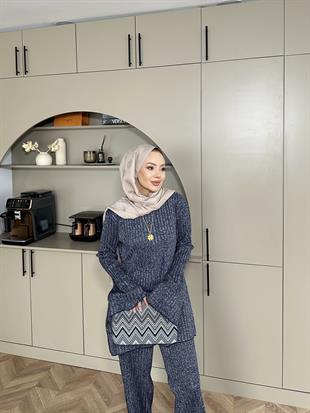 Sally Simli Triko Takım Lacivert