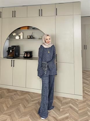 Sally Simli Triko Takım Lacivert