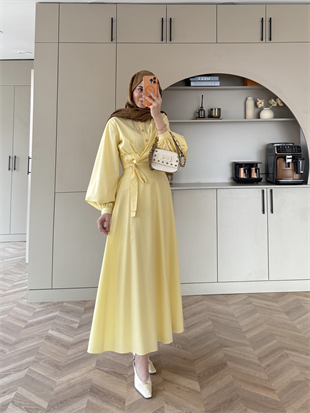 Salute Yandan Bağlamalı Etekli Takım ButterYellow (2385) 