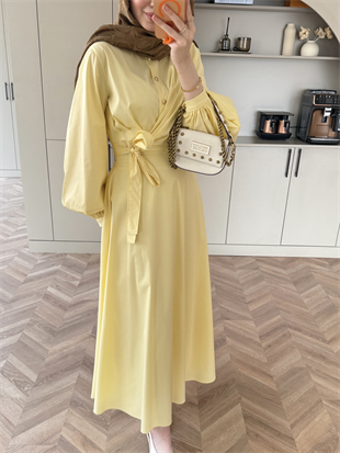 Salute Yandan Bağlamalı Etekli Takım ButterYellow (2385) 