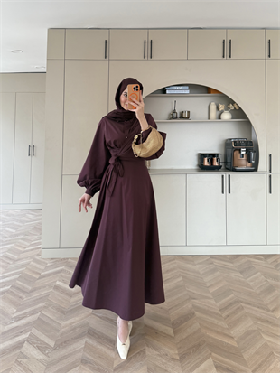 Salute Yandan Bağlamalı Etekli Takım Bordo (2385)