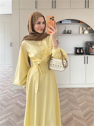 Salute Yandan Bağlamalı Etekli Takım ButterYellow (2385) 