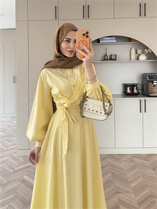 Salute Yandan Bağlamalı Etekli Takım ButterYellow (2385) 