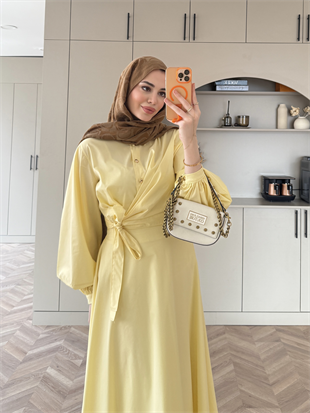 Salute Yandan Bağlamalı Etekli Takım ButterYellow (2385) 