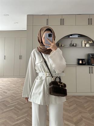 Samata Pantolonlu Takım Ekru