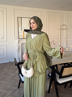 Sanche Fırfır Detaylı Pantolon Takım Çağla (5812)