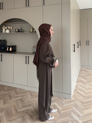 Sane Pantolonlu Takım Kahve (2362)