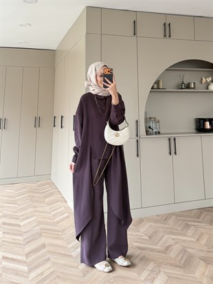Sane Pantolonlu Takım Bordo (2362)