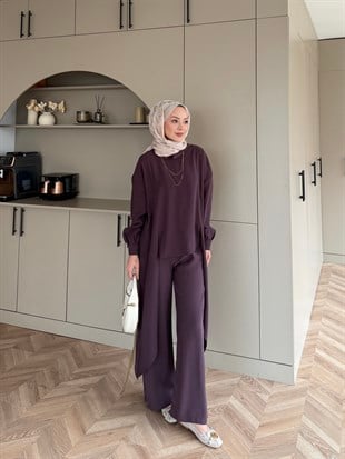 Sane Pantolonlu Takım Bordo (2362)