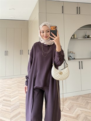 Sane Pantolonlu Takım Bordo (2362)