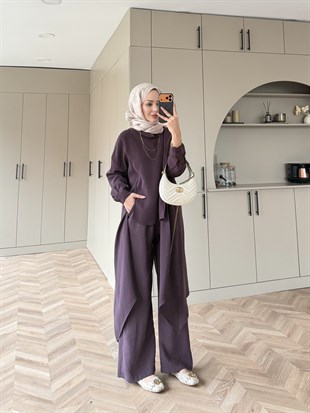 Sane Pantolonlu Takım Bordo (2362)