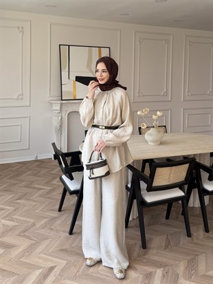 Santa Düğmeli Pantolon Takım Taş (2357)