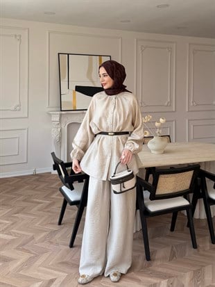 Santa Düğmeli Pantolon Takım Taş (2357)