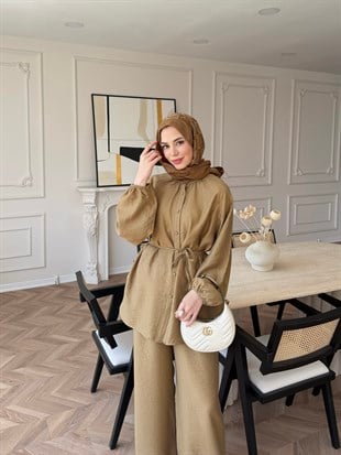 Santa Düğmeli Pantolon Takım Yağ Yeşili (2357)