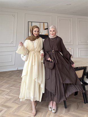 Saral Asimetrik Elbise ButterYellow (8052)