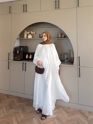 Sarnıç Yarasa Kol Pantolonlu Takım Beyaz (2417)