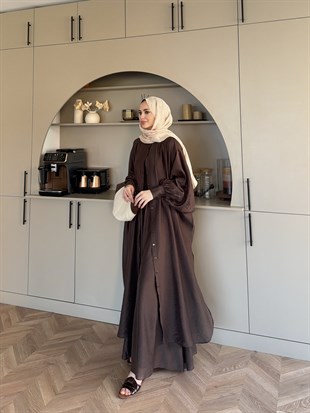 Sarnıç Yarasa Kol Pantolonlu Takım Kahve (2417)