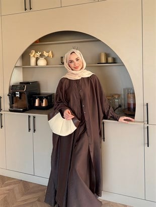 Sarnıç Yarasa Kol Pantolonlu Takım Kahve (2417)