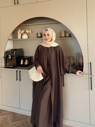 Sarnıç Yarasa Kol Pantolonlu Takım Kahve (2417)