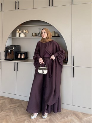 Sarnıç Yarasa Kol Pantolonlu Takım Mürdüm (2417)