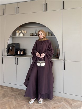 Sarnıç Yarasa Kol Pantolonlu Takım Mürdüm (2417)
