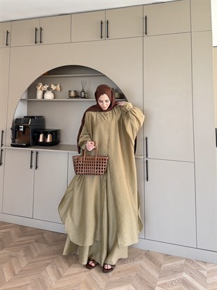 Sarnıç Yarasa Kol Pantolonlu Takım Yağ Yeşili (2417)