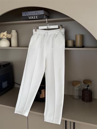 Scuba Havuç Pantolon Beyaz