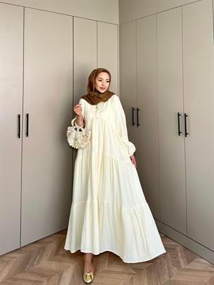 Selay Müslin Elbise Sarı