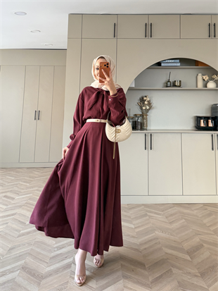 Erga Bağlamalı Tensel Etekli Takım Bordo (2382)