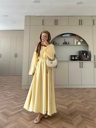 Shaw Büzgülü Elbise ButterYellow