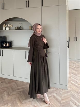 Shella Keten Etekli Takım Acı Kahve (4493)