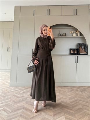 Shella Keten Etekli Takım Acı Kahve (4493)