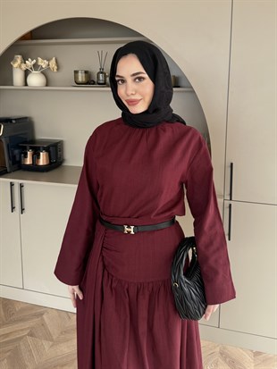 Shella Keten Etekli Takım Bordo (4493)