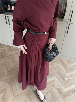 Shella Keten Etekli Takım Bordo (4493)