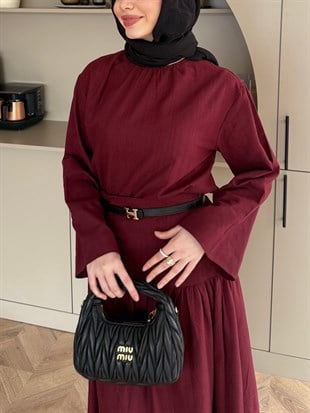 Shella Keten Etekli Takım Bordo (4493)