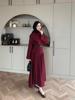 Shella Keten Etekli Takım Bordo (4493)