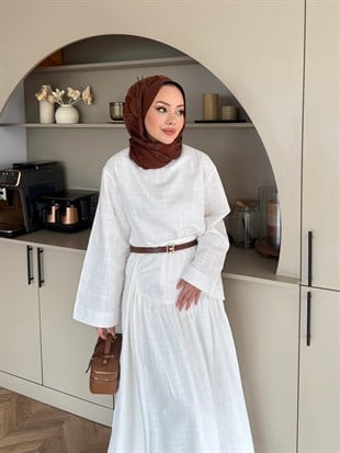 Shella Keten Etekli Takım Ekru (4493)