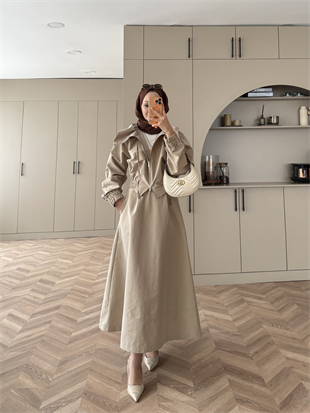 Shirin Etekli Takım Bej (12013)