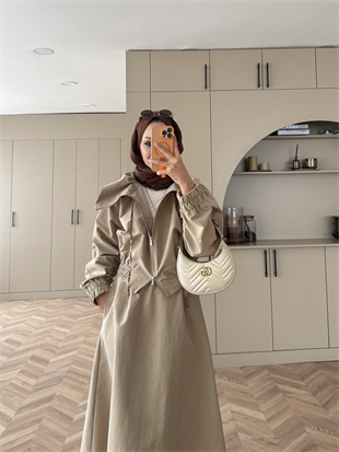 Shirin Etekli Takım Bej (12013)