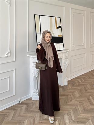 Siera Angora Elbise Acı Kahve