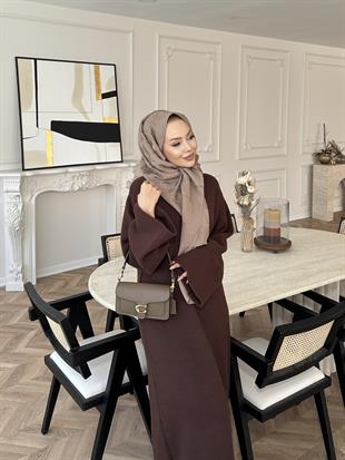 Siera Angora Elbise Acı Kahve