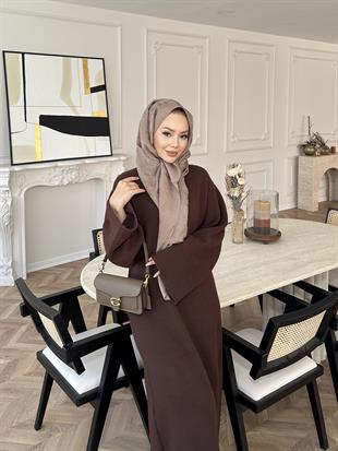 Siera Angora Elbise Acı Kahve