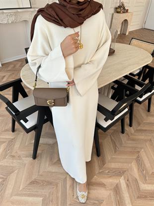 Siera Angora Elbise Ekru