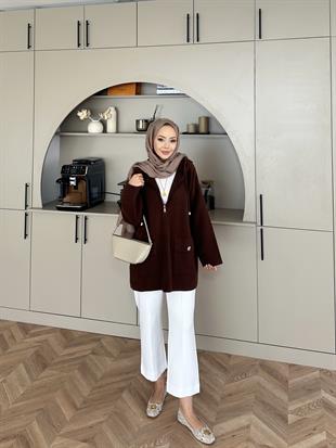 Silva Angora Hırka Acı Kahve