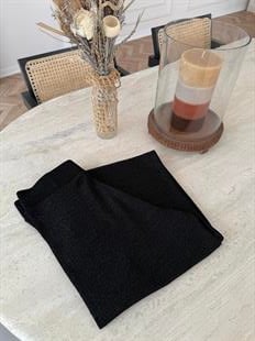 Simli Triko Pantolon Siyah