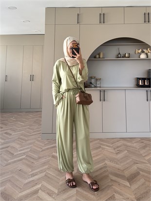 Sinore Oysh Pantolonlu Takım Çağla Yeşili (4548)